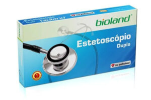 Estetoscópio duplo preto para uso adulto e infantil Bioland - Modelo E100D 2