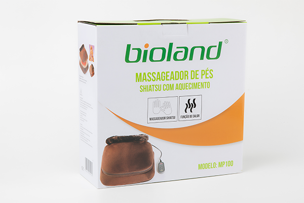 Massageador de pés shiatsu com aquecimento Bioland – Modelo MP100