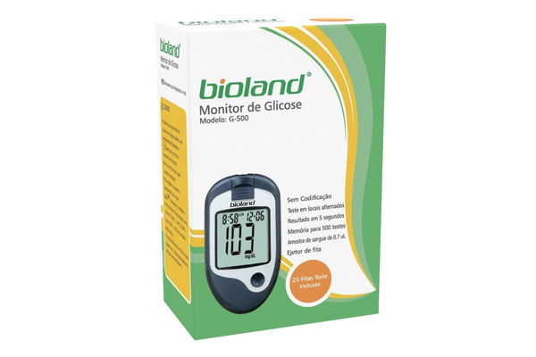 Kit Glicosímetro Bioland G-500-Azul – Monitor de Glicose